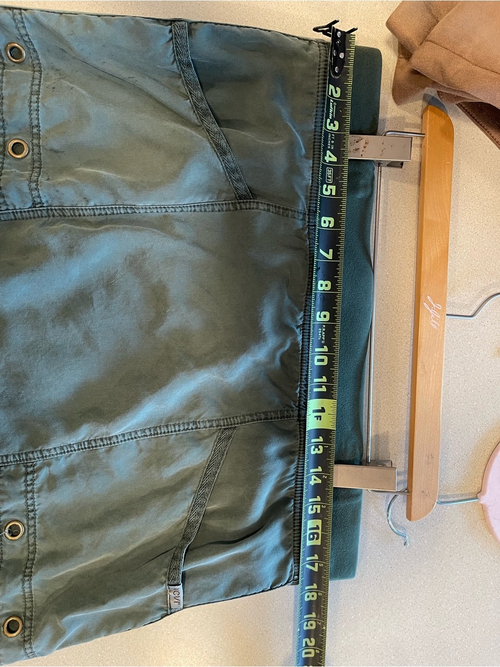 XCVI Olive Green Cargo Maxi Skirt - Picture 3 of 5